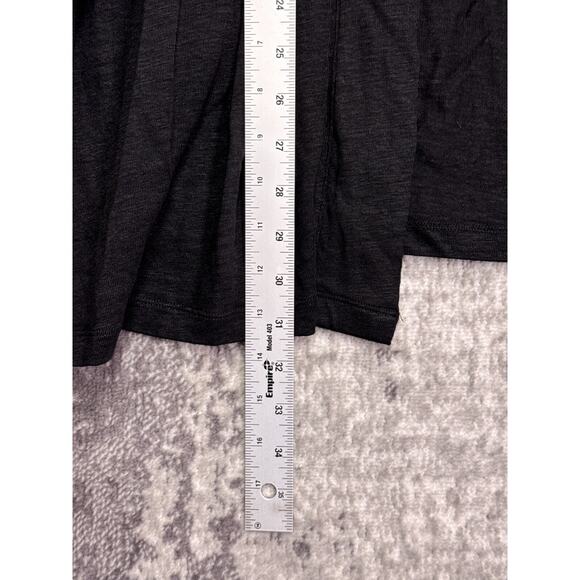 LUNYA Cardigan OS One Size Womens Black Linen Knit Open Oversize Drapey - Picture 6 of 8